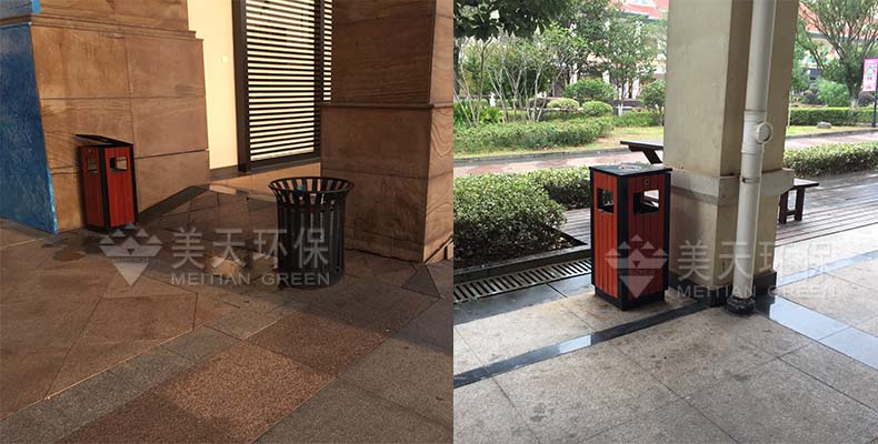 鋼木垃圾桶 鋼木垃圾桶